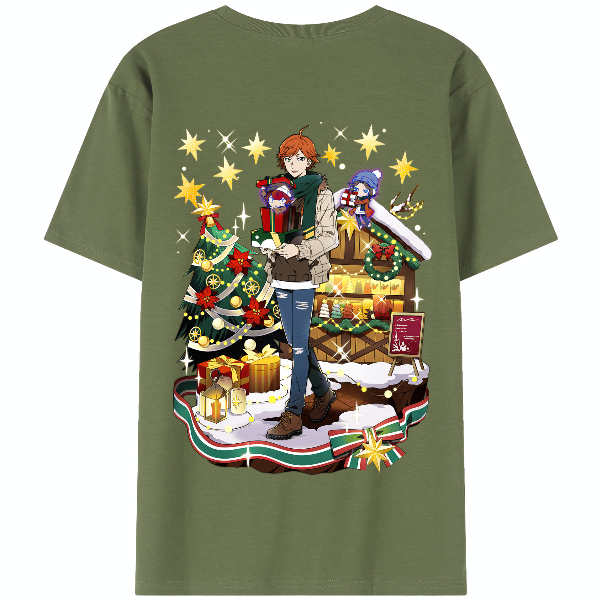 （画像用） 文豪ストレイドッグス Bungo Stray Dogs 綿100％半袖Tシャツ（背面プリント）